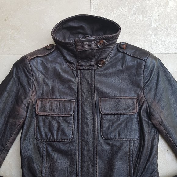 Danier Brown Leather Jacket - Picture 8 of 15